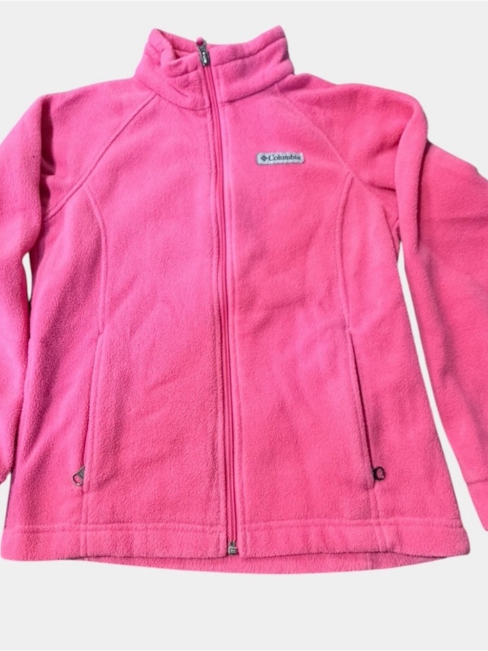 Columbia Kids Hot Pink Full-Zip Fleece Jacket Size M 10/12